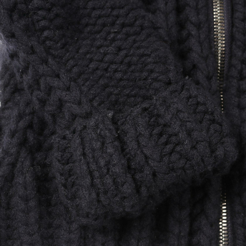 愛馬仕其他款式羊絨海軍藍二手女裝-5