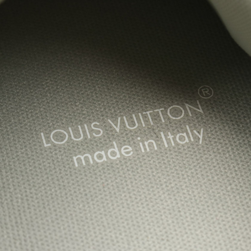 路易威登 LV 運動鞋系列 #7 繫帶款 1ADHA4 皮革 綠色 二手 男款-4