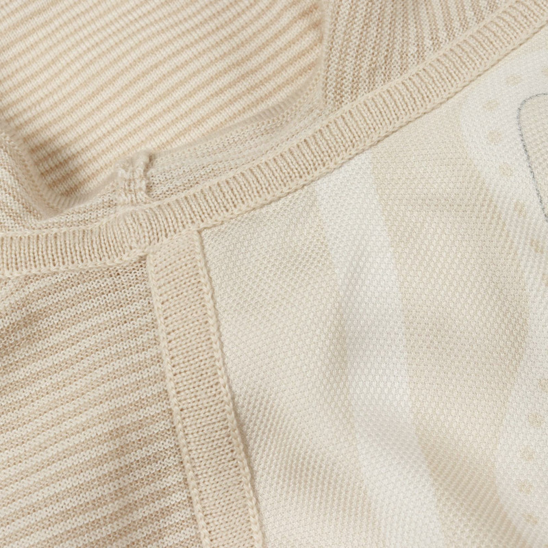 愛馬仕 CANDY LIBRIS BANDANA 針織上衣 5H2829DJ 絲毛混紡 米色 二手 #38-4