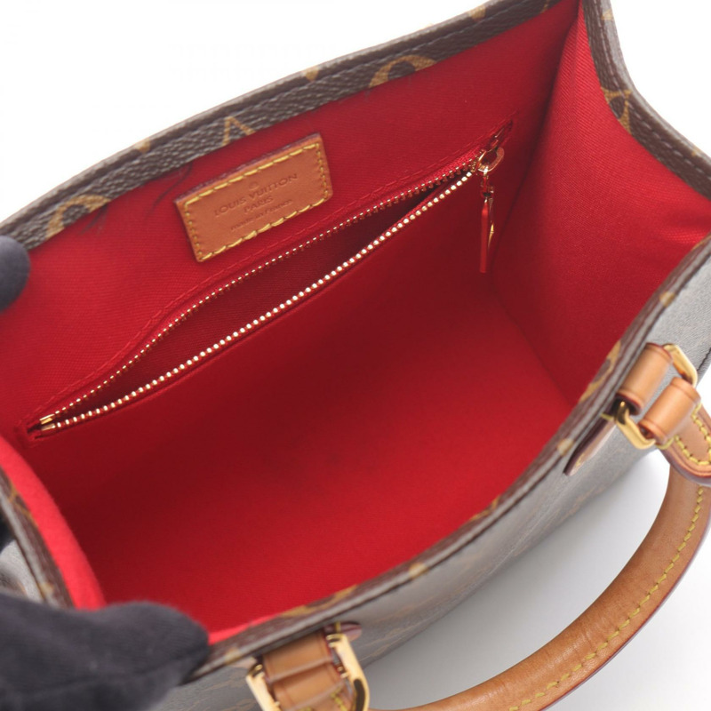 路易威登 Sac Plat BB 斜背包 M45847 Monogram 皮革 棕色 二手-2