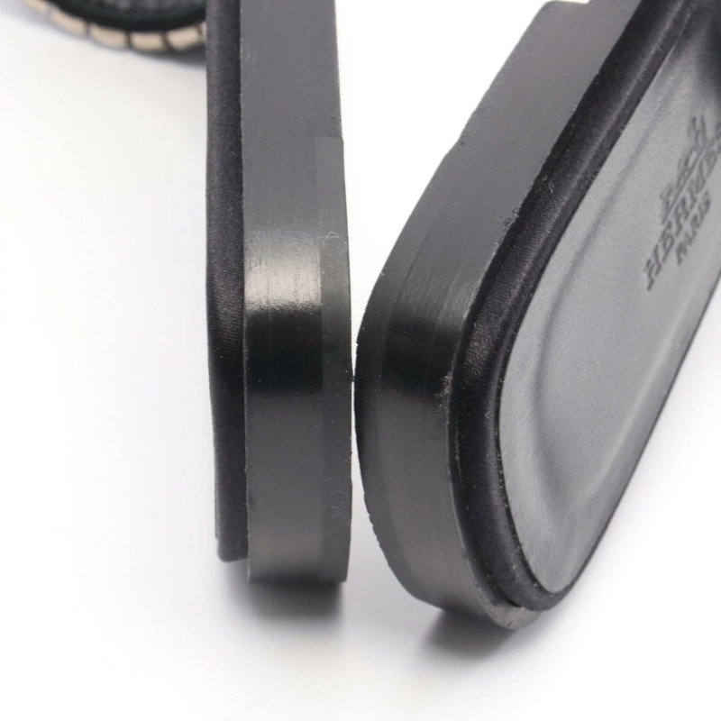 愛馬仕 Oran 穆勒涼鞋 平底鞋 黑色 二手 女款 #36 1/2-6