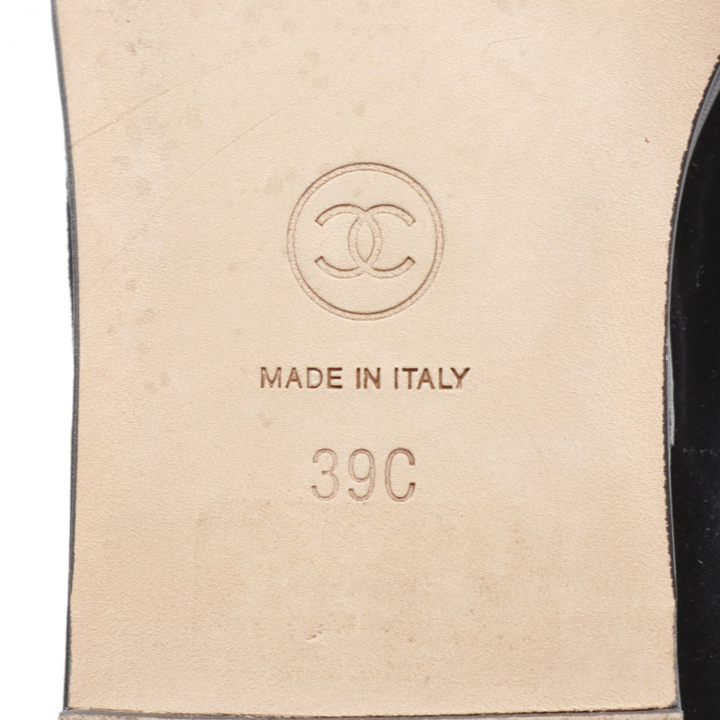 香奈兒 COCO 標誌黑色女士平底布鞋-5