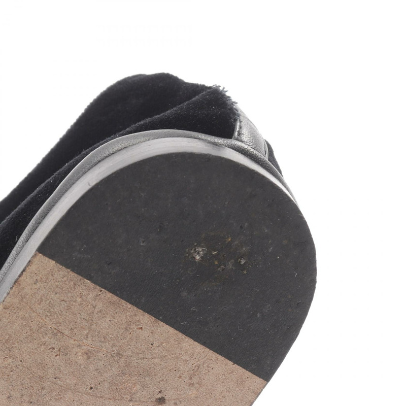 香奈兒 COCO 標誌黑色女士平底布鞋-6