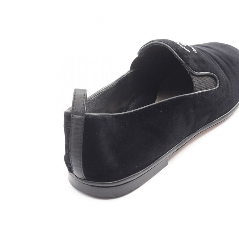 香奈兒 COCO 標誌黑色女士平底布鞋-7