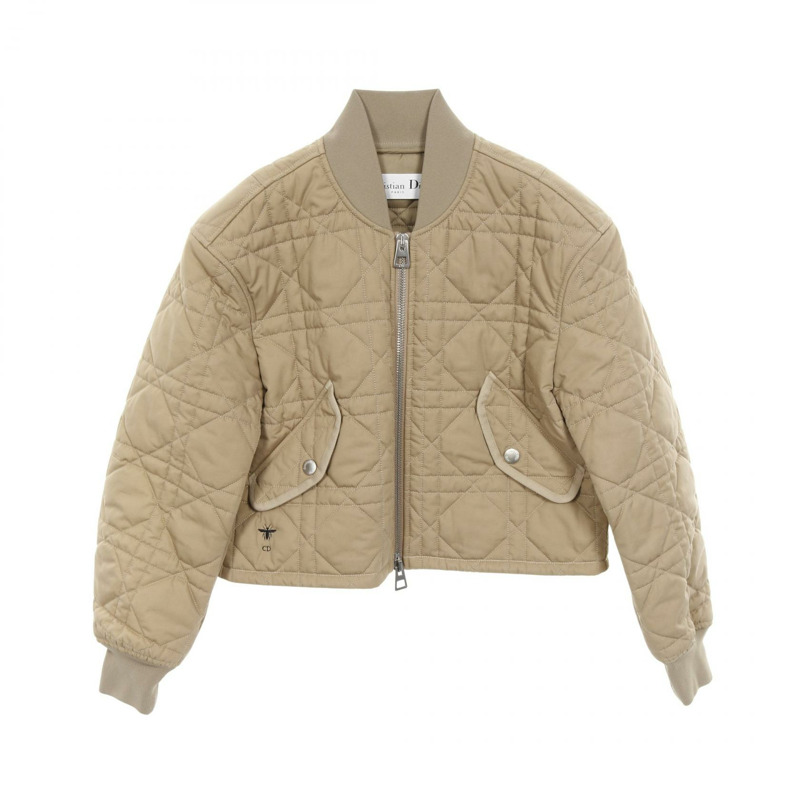 Dior Macrocannage BEE 刺繡 其他外套 347C34A3355 棉卡其色 二手 女款-0