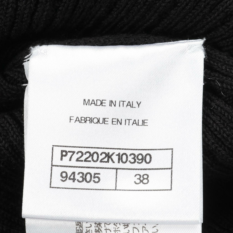 香奈兒 COCO 標誌獅子紐帶針織開襟衫,棉質,黑色,二手,女款,38碼-4