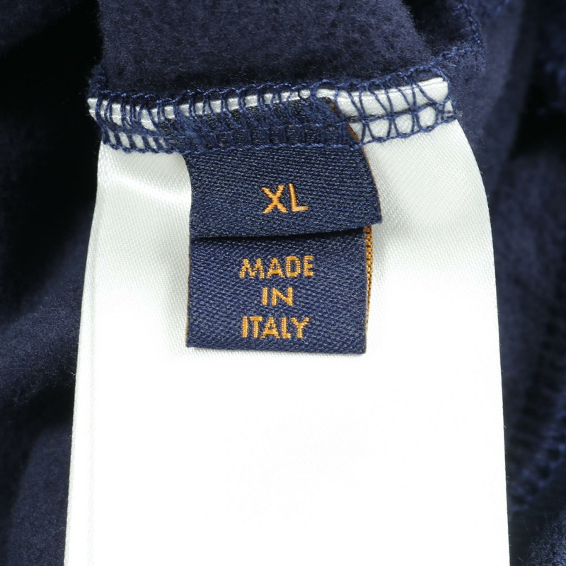 路易威登 LV 縫線印花刺繡衛衣,純棉,海軍藍,二手,男款 XL 碼-4