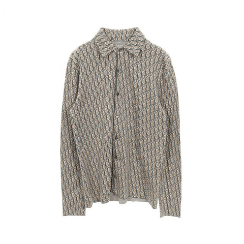 Christian Dior Oblique 襯衫上衣 XS 碼 023M550AT099 棉 米色 二手 男款