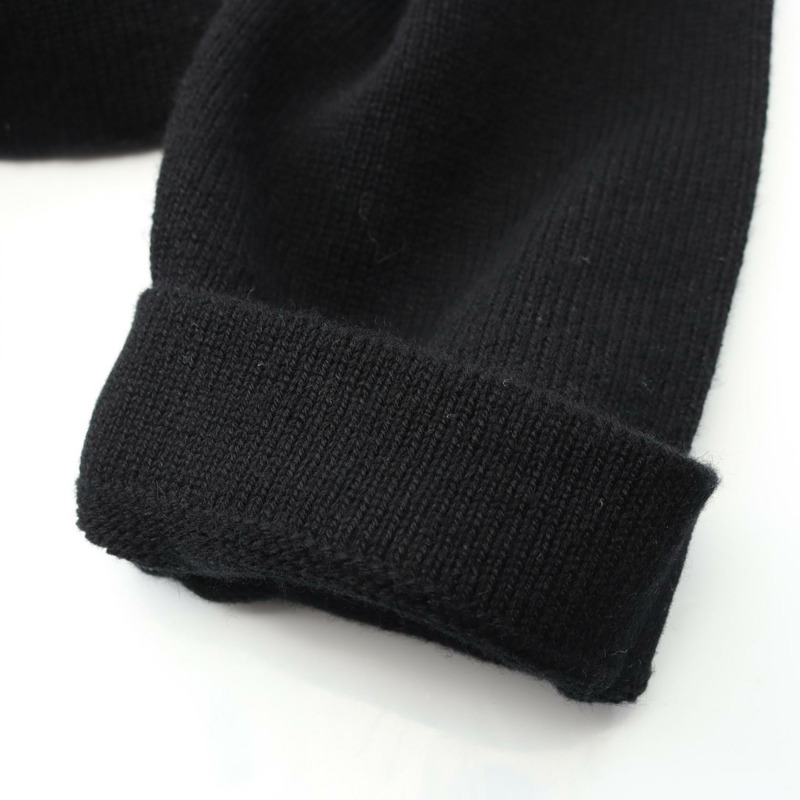 香奈兒 COCO 標誌紐扣開襟針織衫 #38 P73483K10530 羊絨黑色二手-6