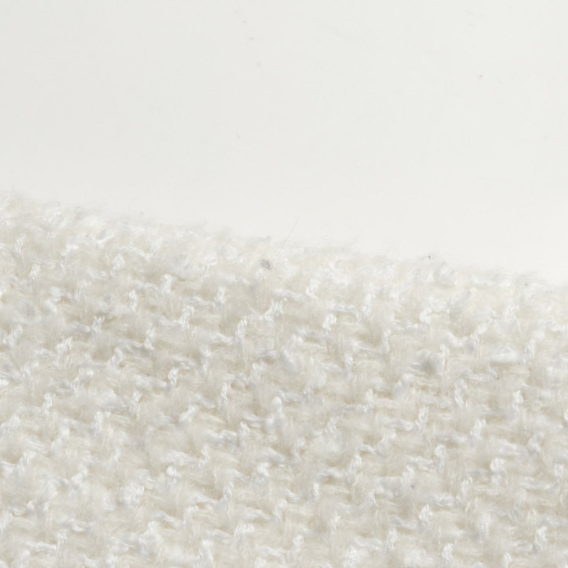 香奈兒 COCO 標誌紐扣半身裙,羊毛、聚酯纖維、腈綸混紡,白色,二手,女款,34碼-6