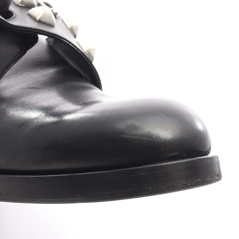 愛馬仕 Collier de chien 素面雙扣孟克鞋 182395Z 黑色真皮男士二手鞋-8