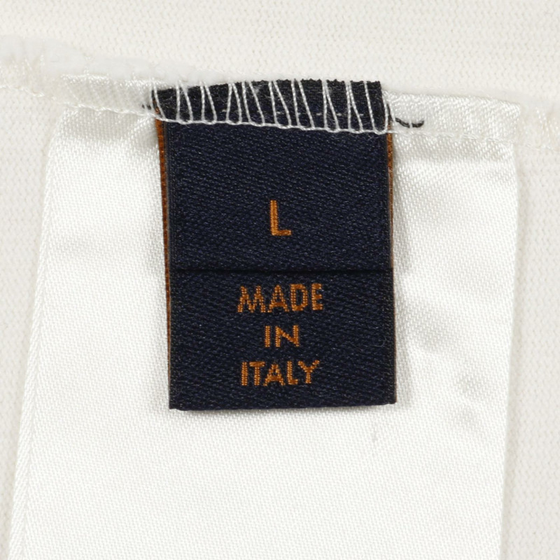 路易威登 2054 LV 純色印花T卹 L碼 純棉 白色 二手 男款-4