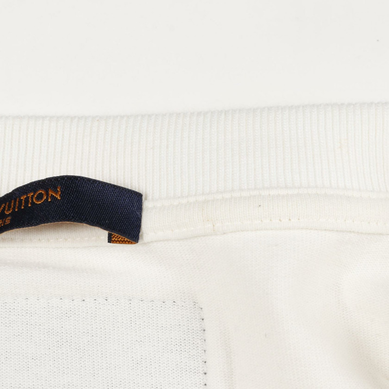 路易威登 2054 LV 純色印花T卹 L碼 純棉 白色 二手 男款-7