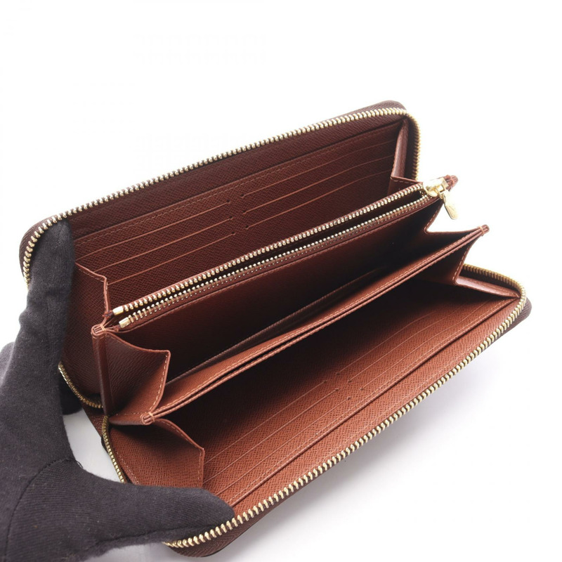 路易威登 Zippy around 長版皮夾 M42616 Monogram 帆布 棕色 二手 男女通用-2