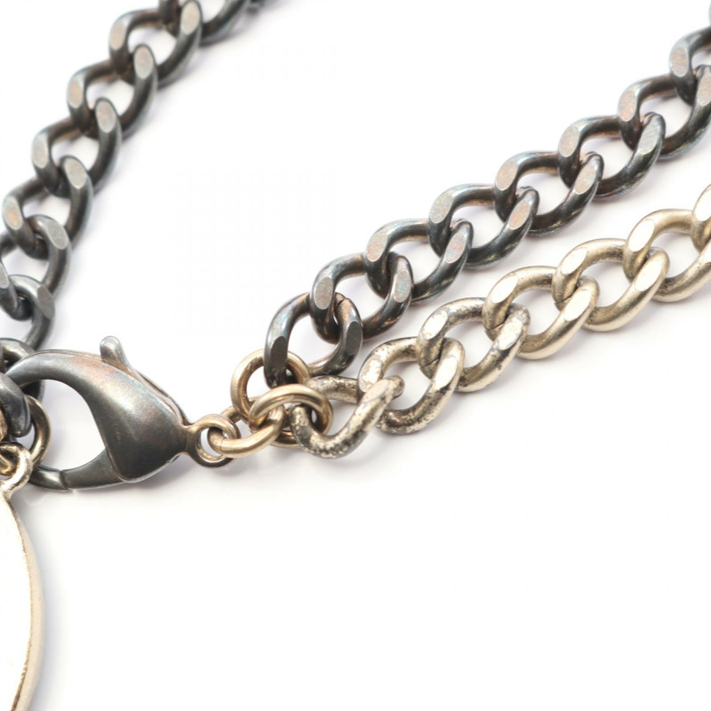 香奈兒 COCO 標誌鏈腰帶,鍍金黑色,二手女士 CC-3