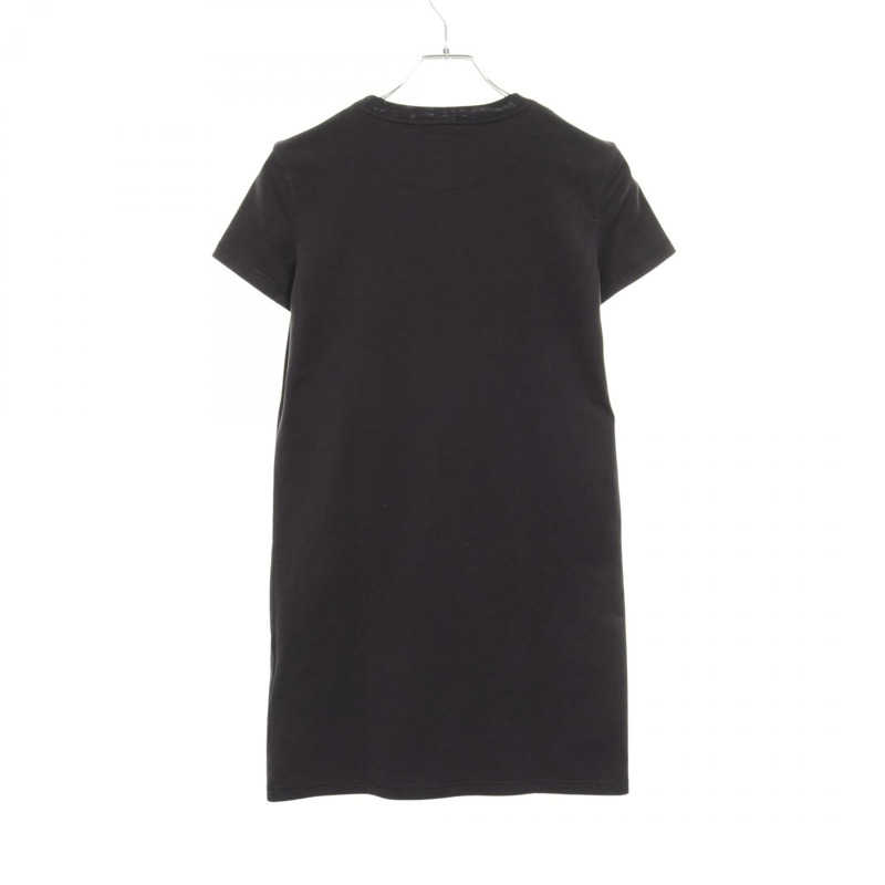 愛馬仕 Cartouche 長版 T 卹洋裝 4E4530DA 純棉黑二手女款 #34-1
