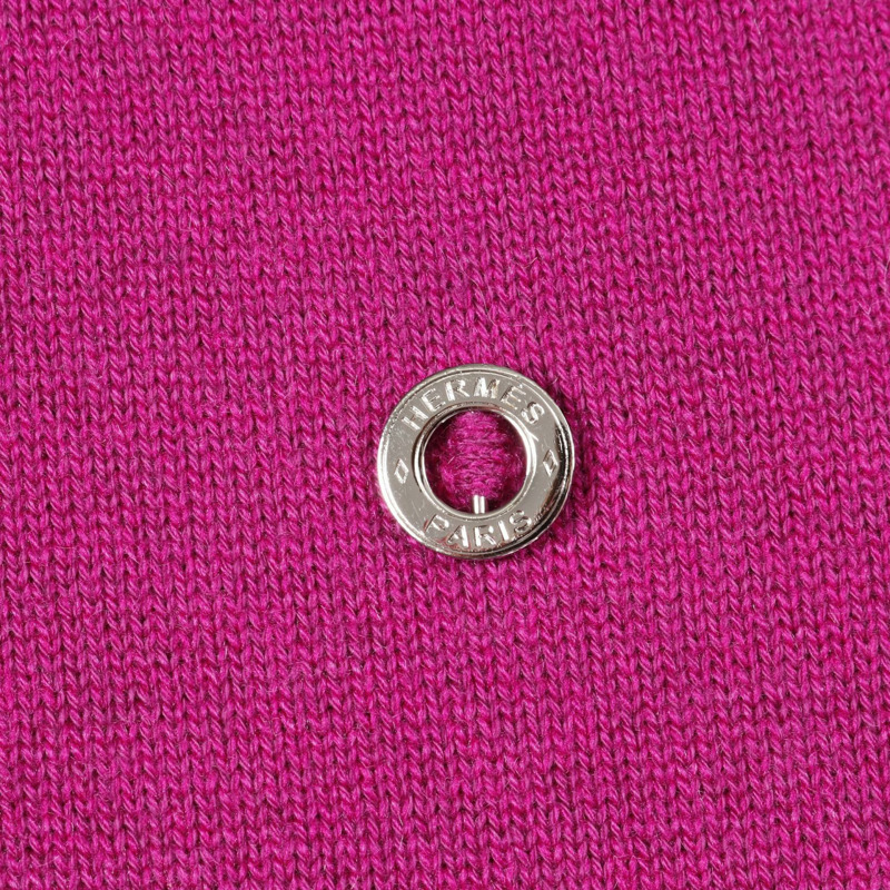 愛馬仕 (HERMES) 針織連身裙，短袖，棉羊絨混紡，紫色，二手，女款，34碼-6