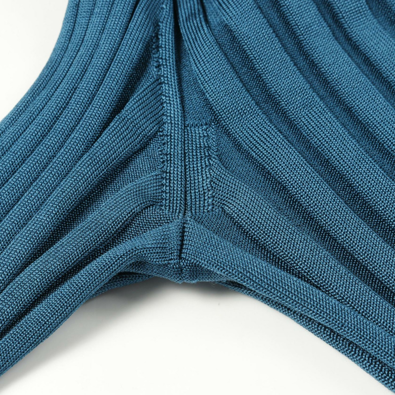 愛馬仕 (HERMES) 羅紋針織洋裝 16-7703 絲質 綠色 二手 女款 #34-8