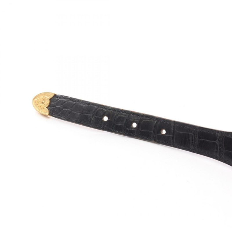 愛馬仕西部風格皮帶,黑色,二手,女士款-2