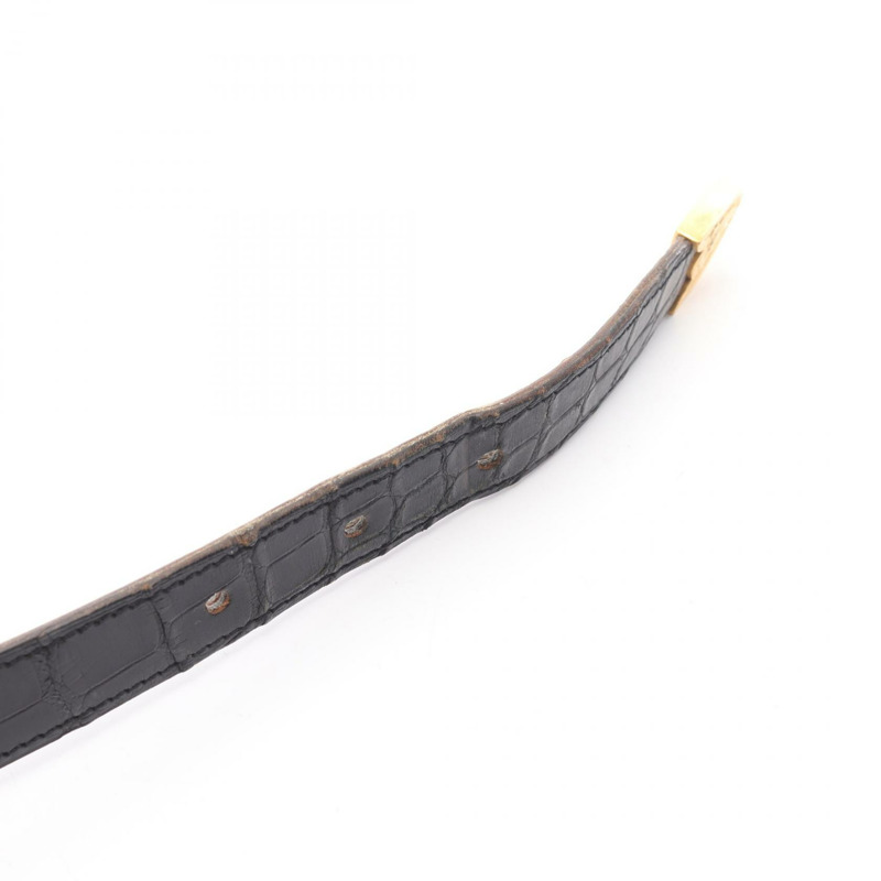 愛馬仕西部風格皮帶,黑色,二手,女士款-8