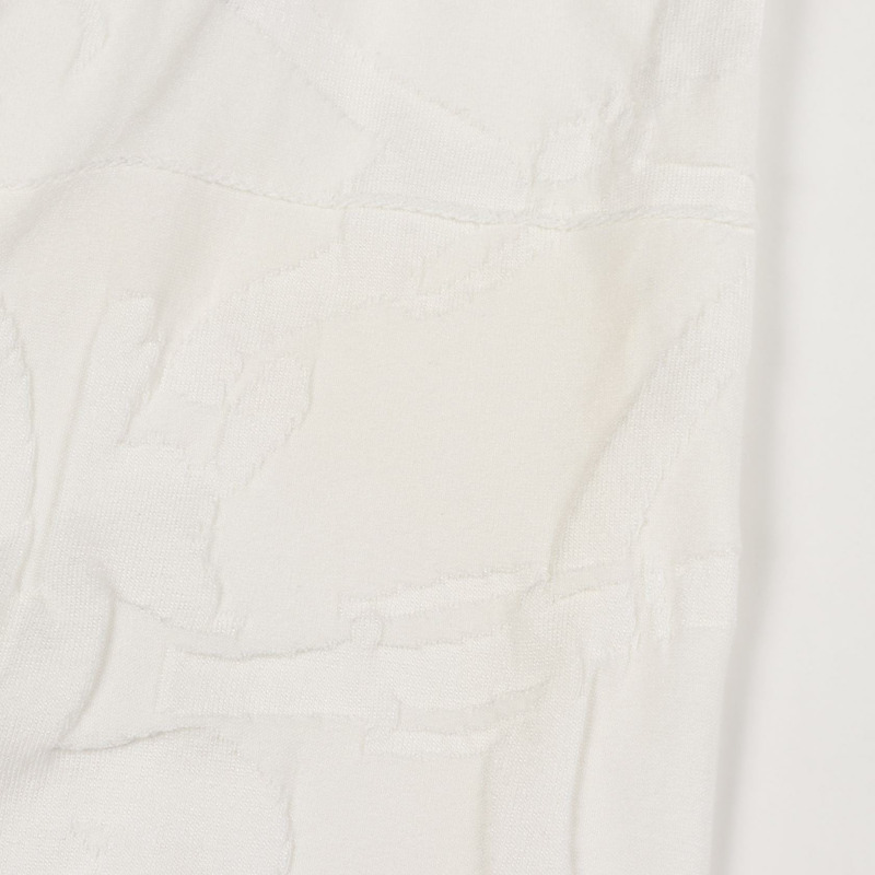 愛馬仕 L'Instruction du Roy 長版針織開襟衫,絲棉混紡,白色,二手,#36-7