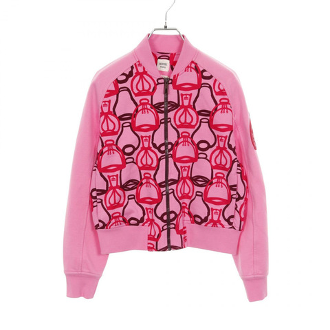 HERMES Fantaisie d'Etriers 夾克衫 3E4201DI 棉粉紅二手女 #34
