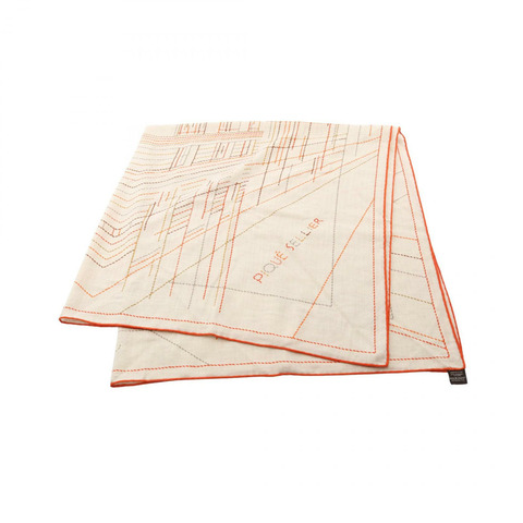 愛馬仕 Carre140 Pique Sellier 絲巾 Carr gant 絲質羊絨米色 二手女士