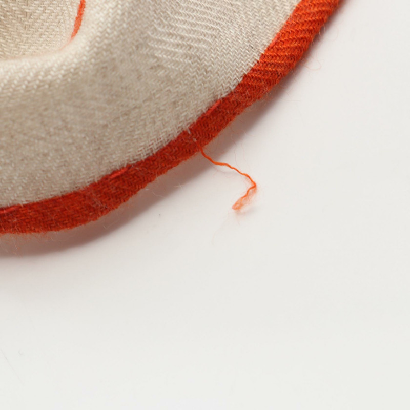 愛馬仕 Carre140 Pique Sellier 絲巾 Carr gant 絲質羊絨米色 二手女士-6