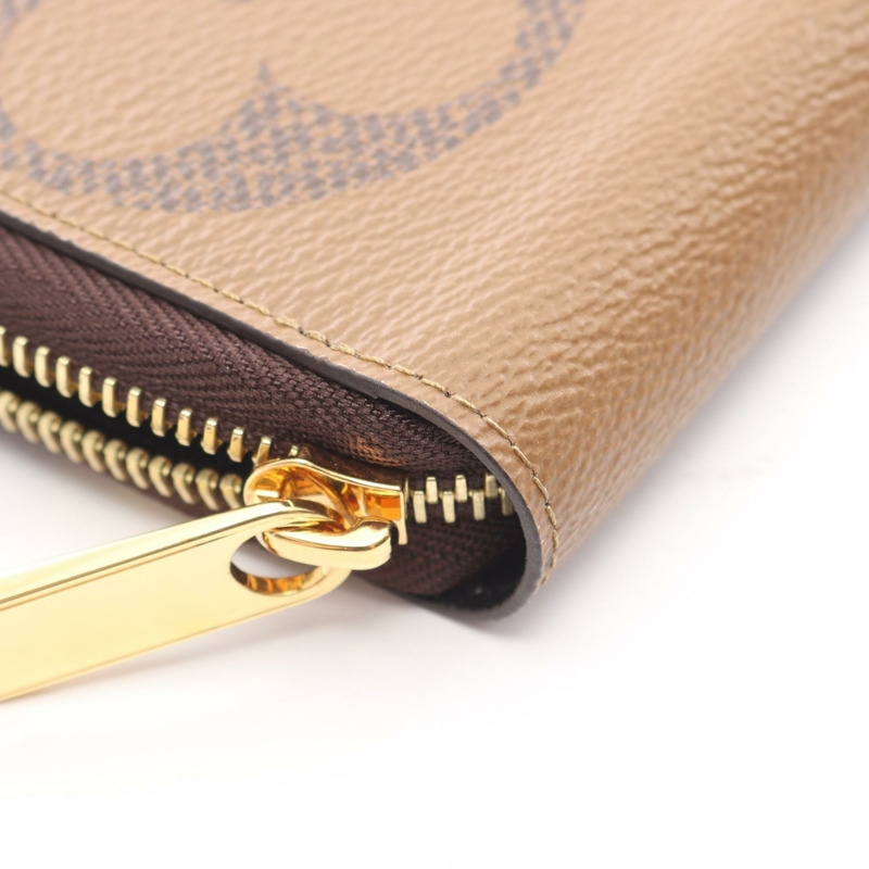 路易威登 Zippy 長版皮夾 M69353 Monogram Giant Reverse 帆布 棕色 二手-7