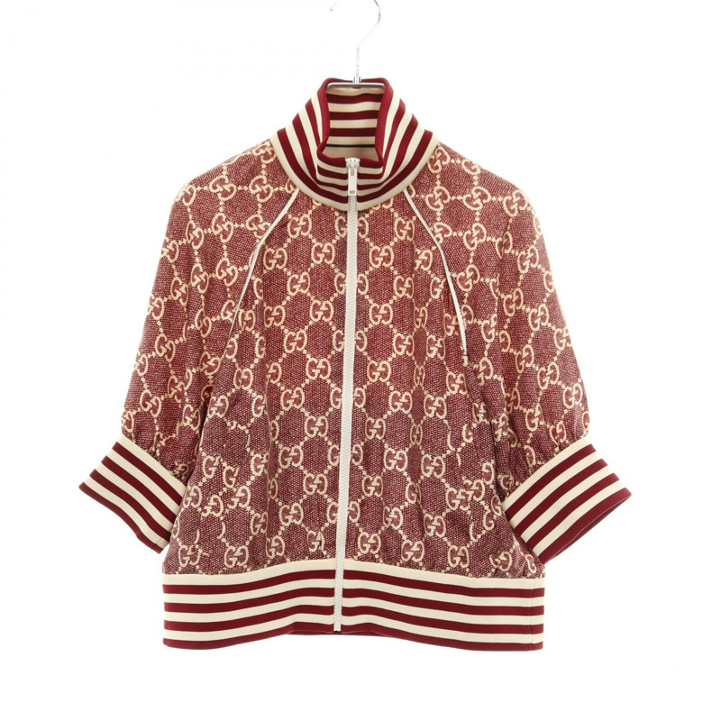 GUCCI GG圖案 其他外套 644588 真絲 波爾多米色 二手 女款-0