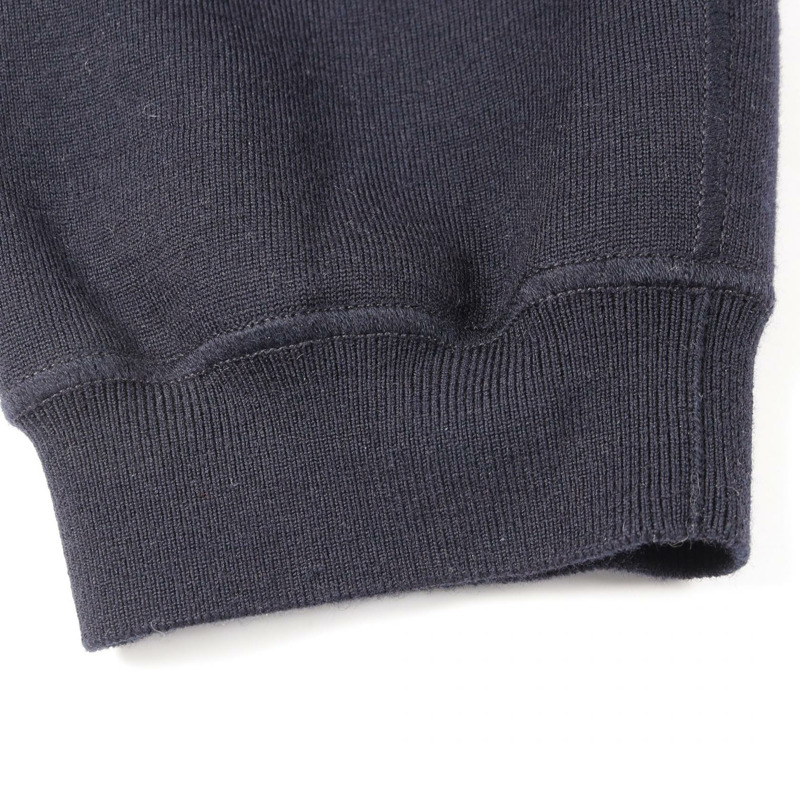 路易威登 Monogram 圖案針織雙面長褲 #XL 羊毛海軍藍灰色二手-8