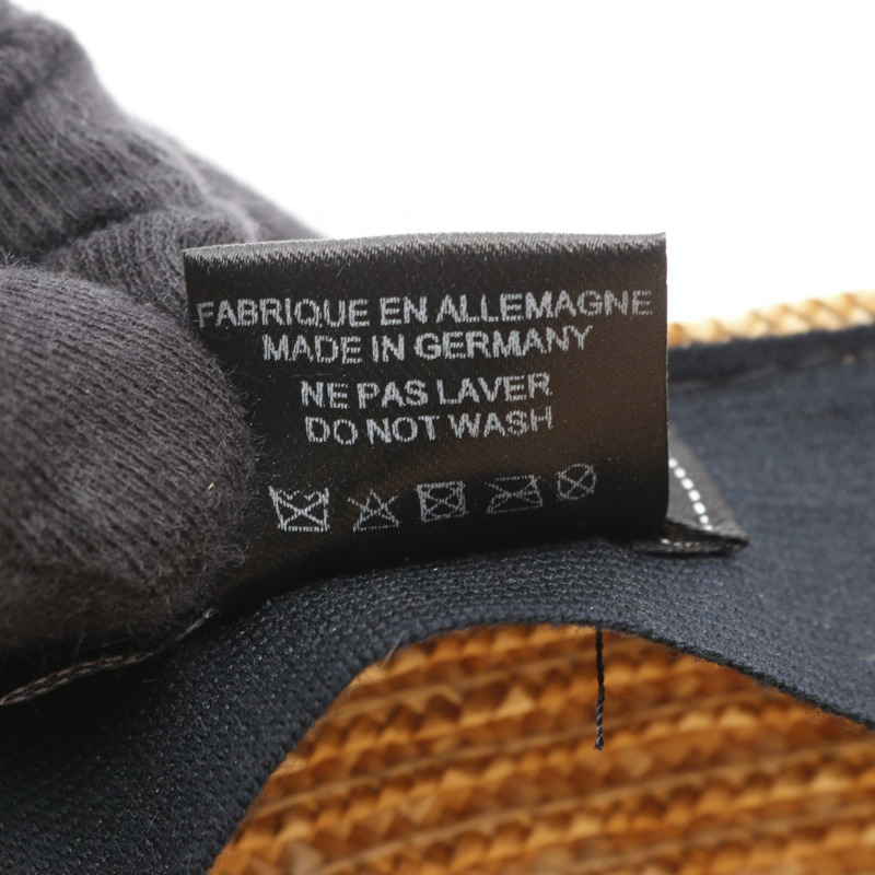 香奈兒 COCO 標誌草編帽 米色 二手女士-5