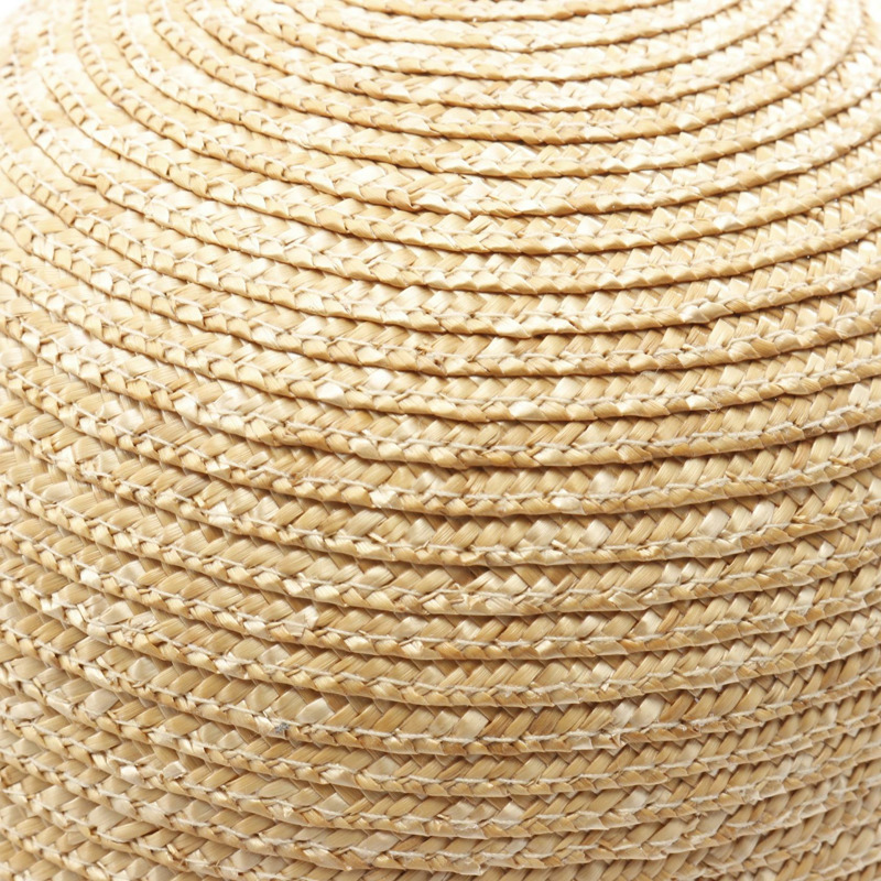 香奈兒 COCO 標誌草編帽 米色 二手女士-8