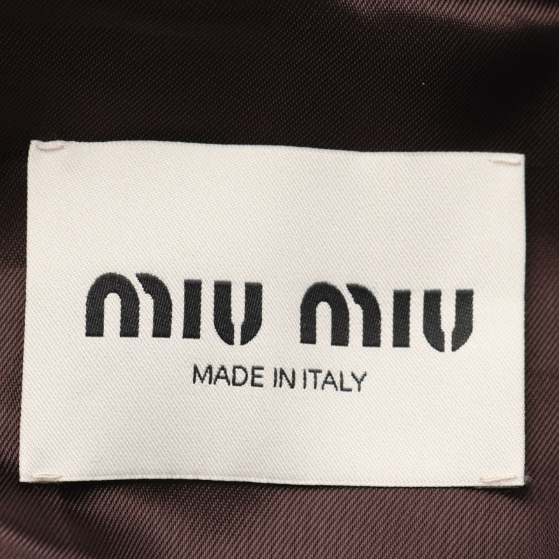 Miu Miu 羊毛針織外套 其他外套 羊毛 羊絨 聚酯纖維 棕色 海軍藍 二手 女款-2