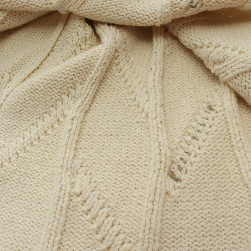 愛馬仕針織衫，棉羊絨皮革混紡，米色，二手，男士S碼-8