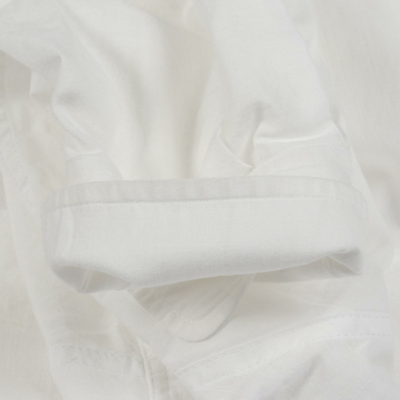 CELINE Triomphe 七分袖襯衫上衣,棉質,白色,二手女款 #36-4