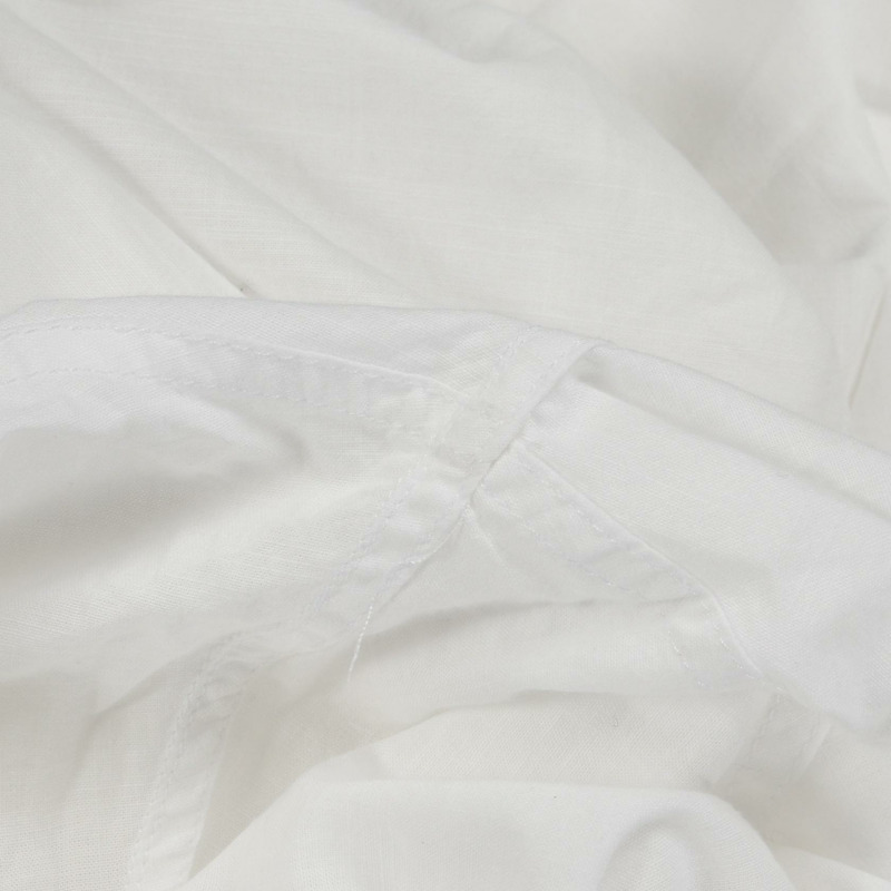 CELINE Triomphe 七分袖襯衫上衣,棉質,白色,二手女款 #36-6