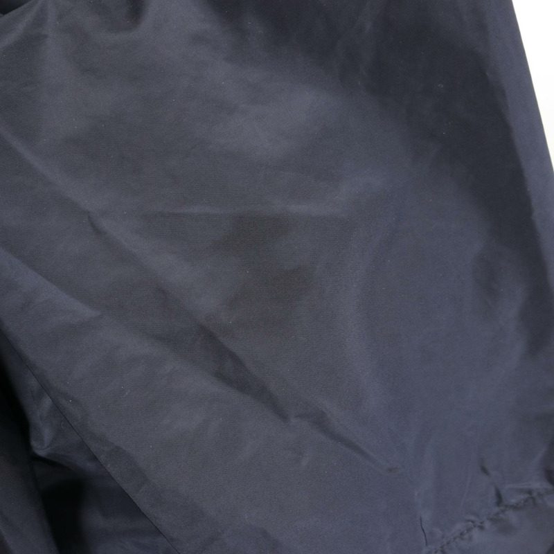 PRADA 輕薄尼龍連帽夾克,海軍藍/白色,二手女款 #36-5