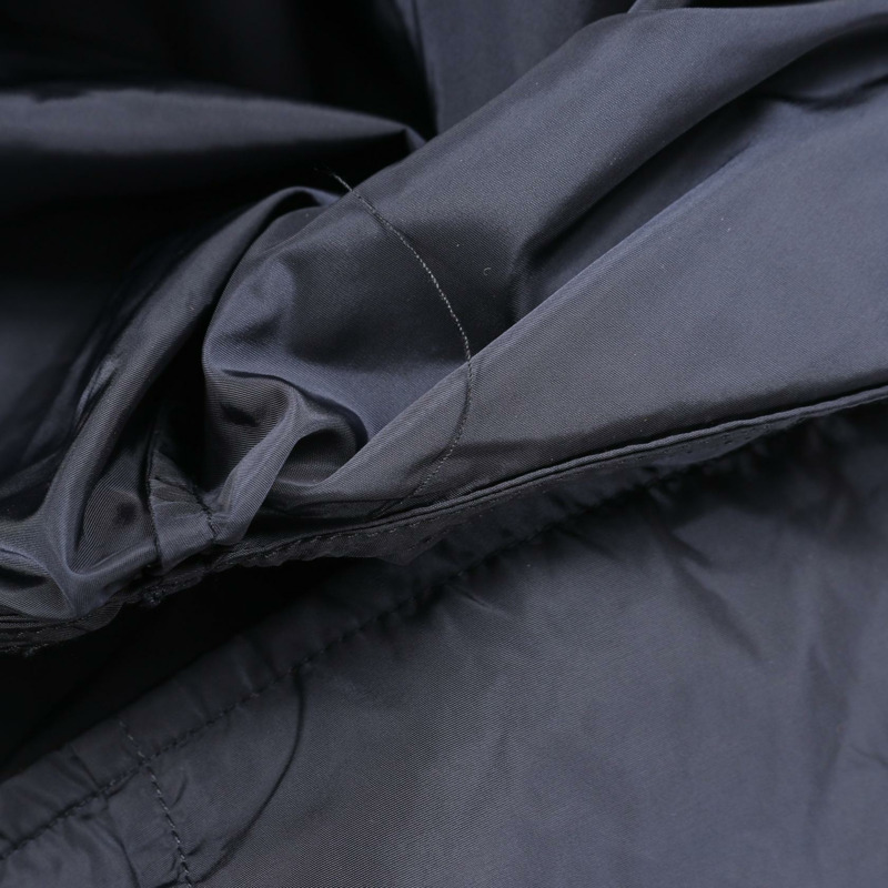 PRADA 輕薄尼龍連帽夾克,海軍藍/白色,二手女款 #36-7