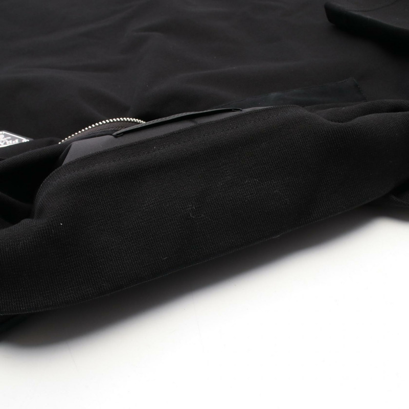 PRADA Pique Re-Nylon 高領 Polo 衫 #L UJN917 棉黑色 二手男款-6