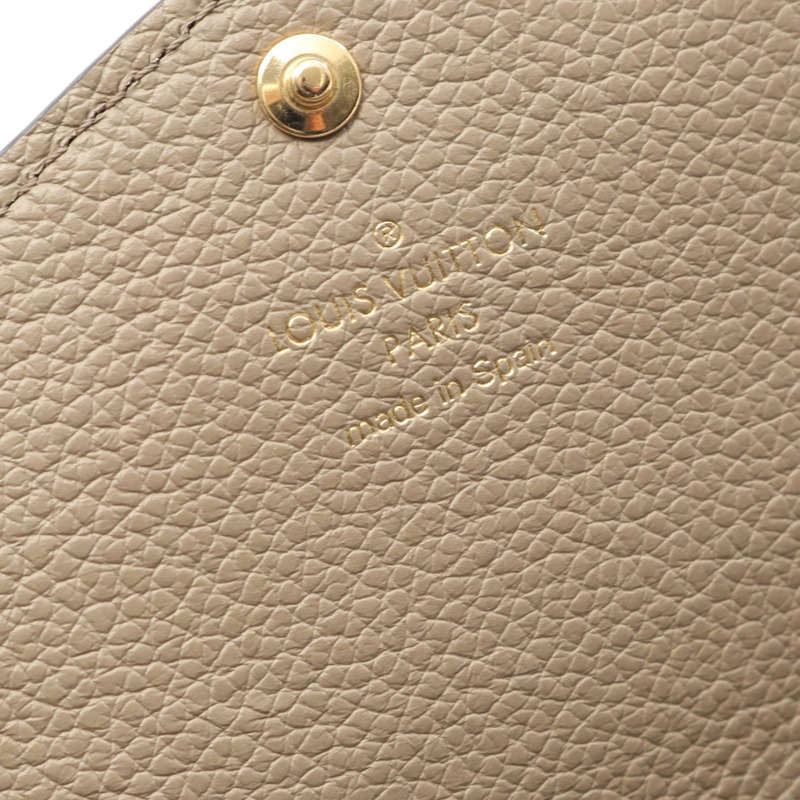 路易威登 Portefeuille Sarah 雙折皮夾長版皮夾 M81049 皮革 米色-3