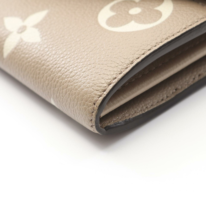 路易威登 Portefeuille Sarah 雙折皮夾長版皮夾 M81049 皮革 米色-8