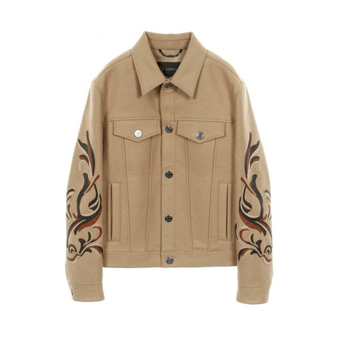 范思哲 其他外套 羊毛 駝色 米色 棕色 二手 男士