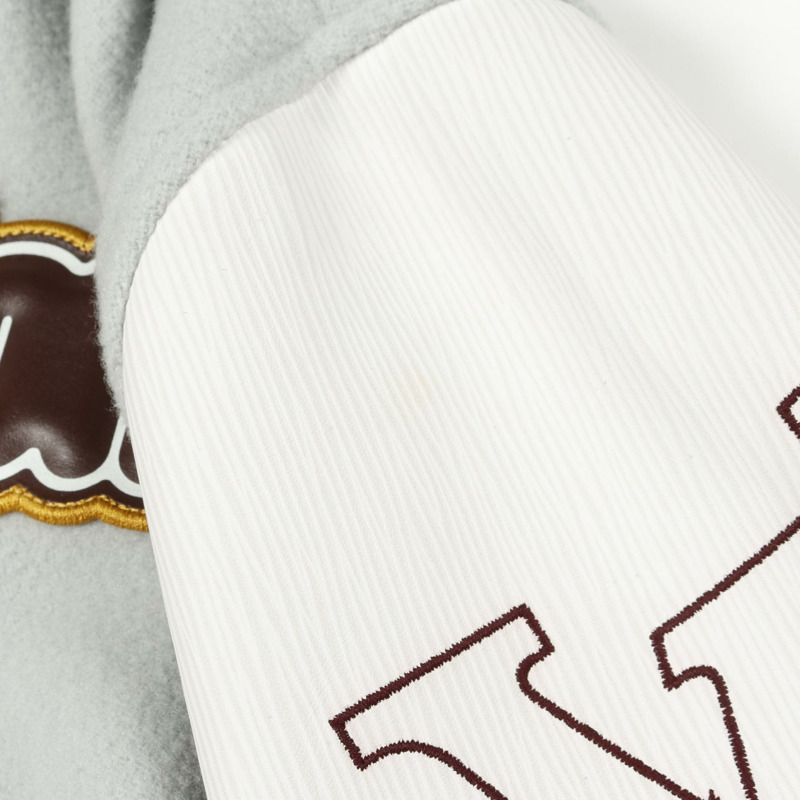 路易威登 (LOUIS VUITTON) 棒球外套 #48 RM232 CAW HPL68E 羊毛皮革灰 LV-6