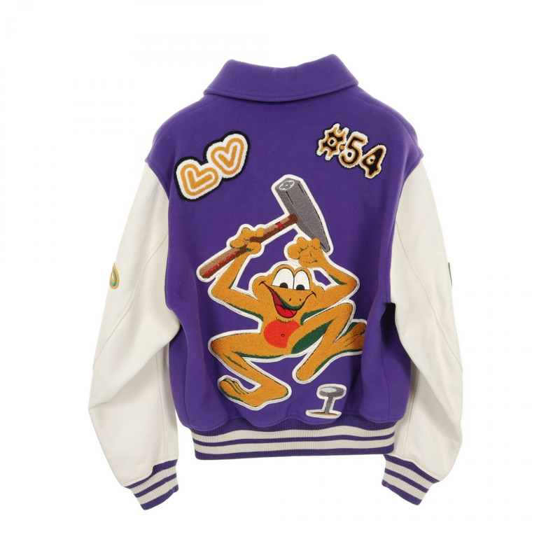 路易威登 (LOUIS VUITTON) 多片拼接皮革棒球夾克 RM222 MJY HNL90E #44 LV-1