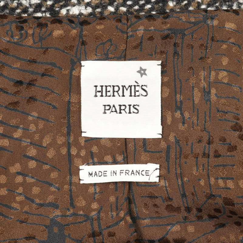 愛馬仕其他款式羊絨大衣,黑色、白色、卡其色,二手女款-2