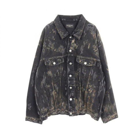 BALENCIAGA 牛仔夾克 748022 TBP47 棉灰色 二手 男女通用