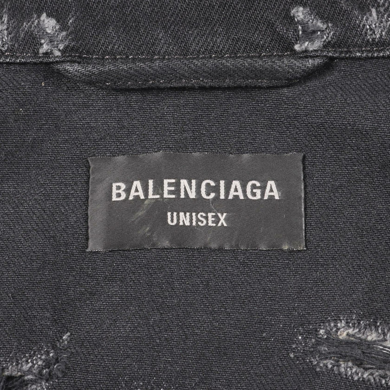 BALENCIAGA 牛仔夾克 748022 TBP47 棉灰色 二手 男女通用-2