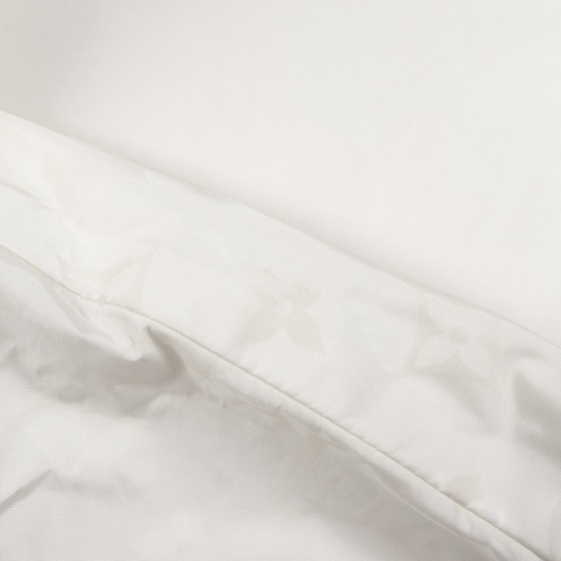 路易威登中長Monogram帆布風衣外套,經典款,其他款式,尼龍材質,白色,二手,男士-7