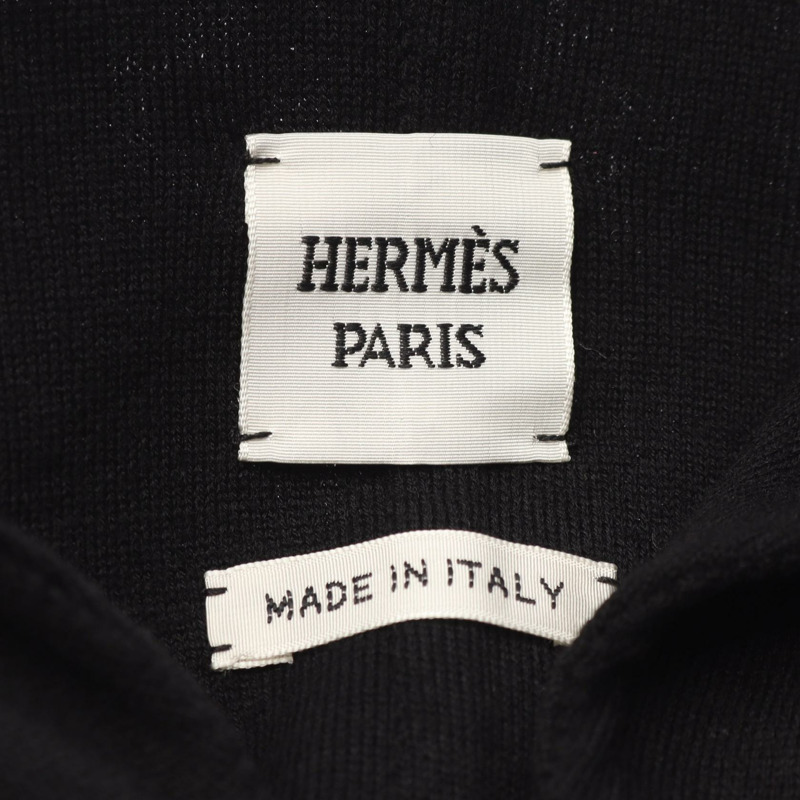 愛馬仕其他羊毛黑色二手女裝外套-2